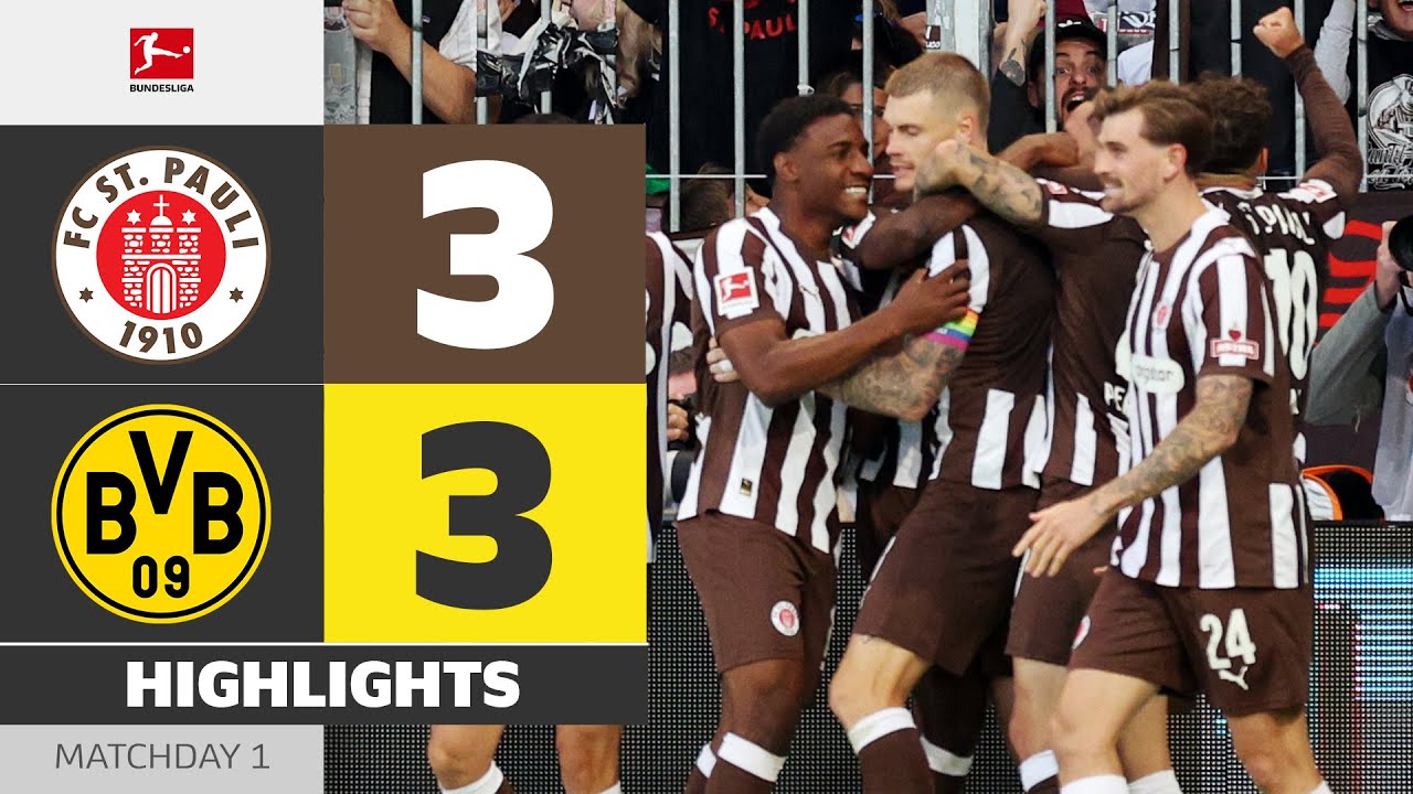 MADNESS! St. Pauli With HUGE Comeback! | ST. PAULI - BORUSSIA DORTMUND | Highlights | Bundesliga