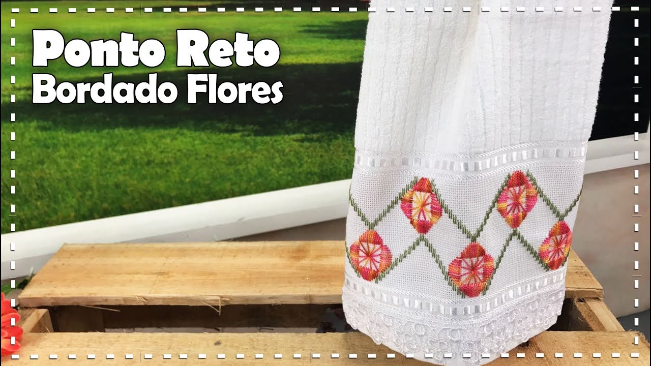 BORDADO FLORES EM PONTO RETO com Leila Jacob - Programa Arte Brasil - 16/08/2017