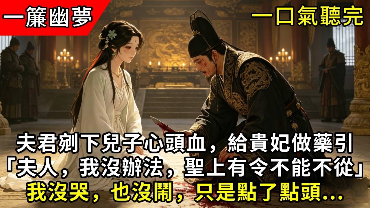 夫君親手剜下兒子心頭血，給貴妃做藥引「夫人，我也沒辦法，聖上有令不能不從」我沒哭，也沒鬧，只是點了點頭...#小说
