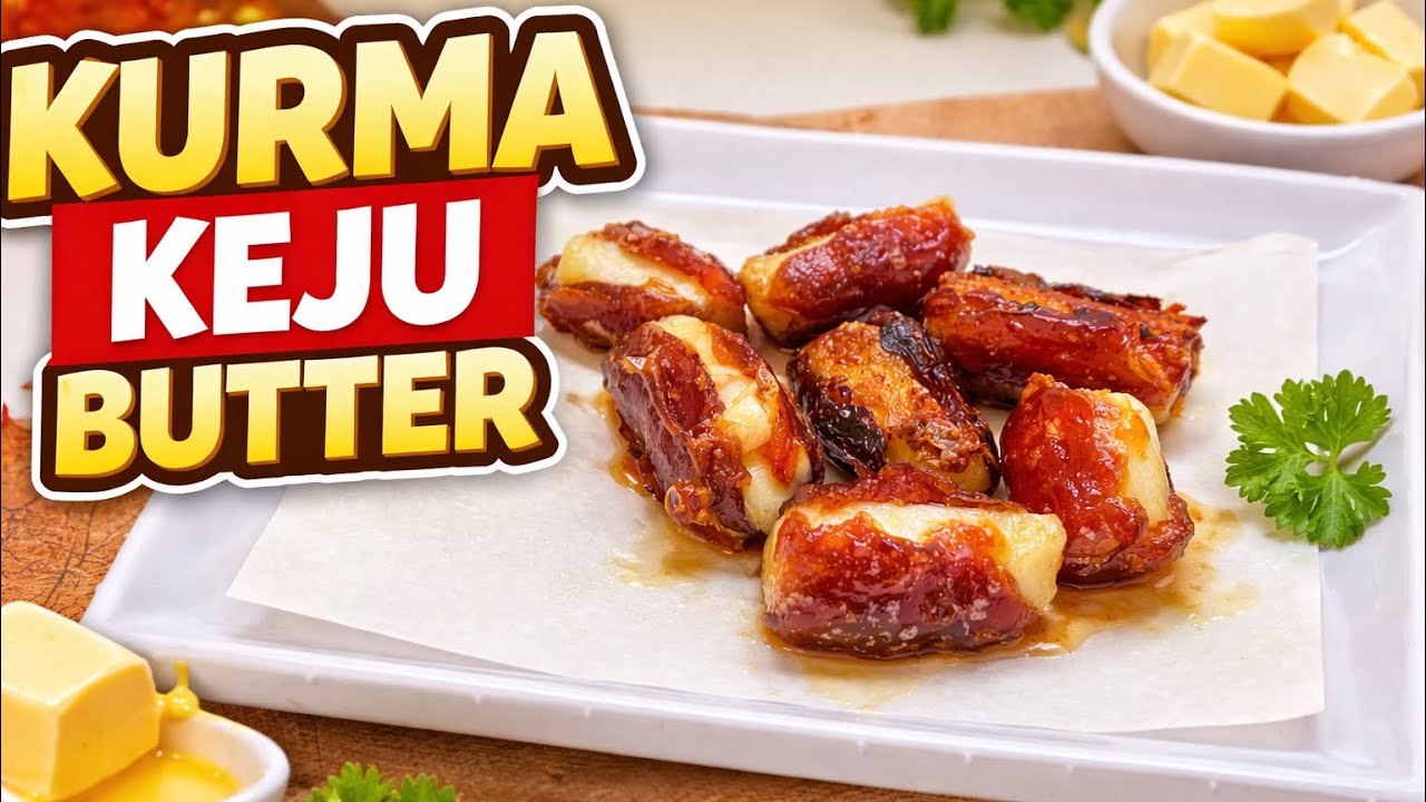 Sajian berbuka yg enak kurma keju butter
