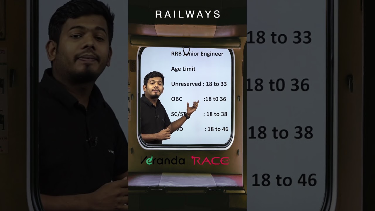 Railways Junior Engineer Age limit | Shanju | Railway Exams 2023 | VERANDA RACE SSC