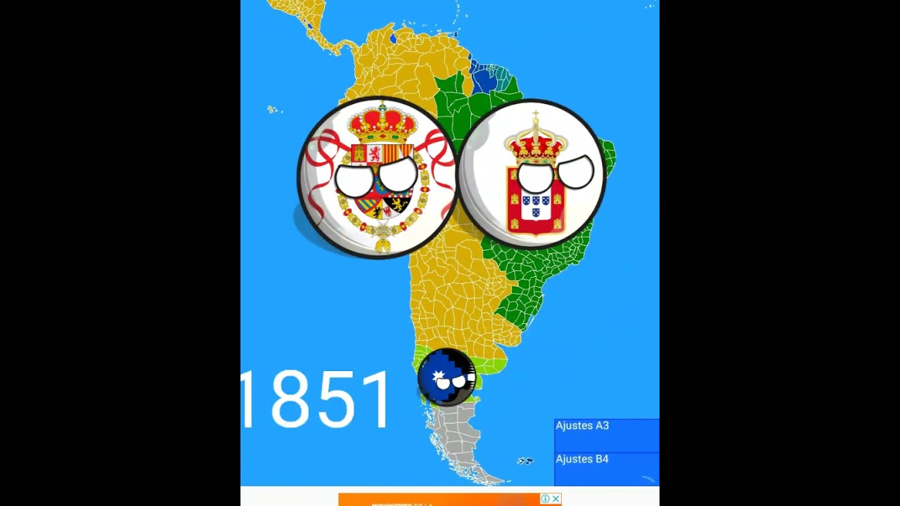 Involuci&oacute;n de Am&eacute;rica del Sur 🇨🇴🇻🇪🇪🇨🇧🇷🇵🇪🇧🇴🇦🇷🇨🇱🇬🇾🇸🇷 (2023-600) #countryballs #evoluci&oacute;n #sudamerica