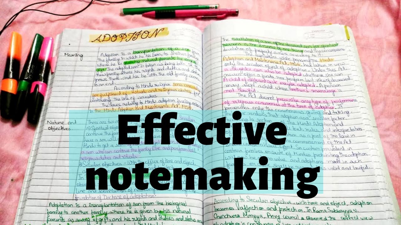 How to Make Smart Notes In Law School || Effective Note Making guide For Beginners.