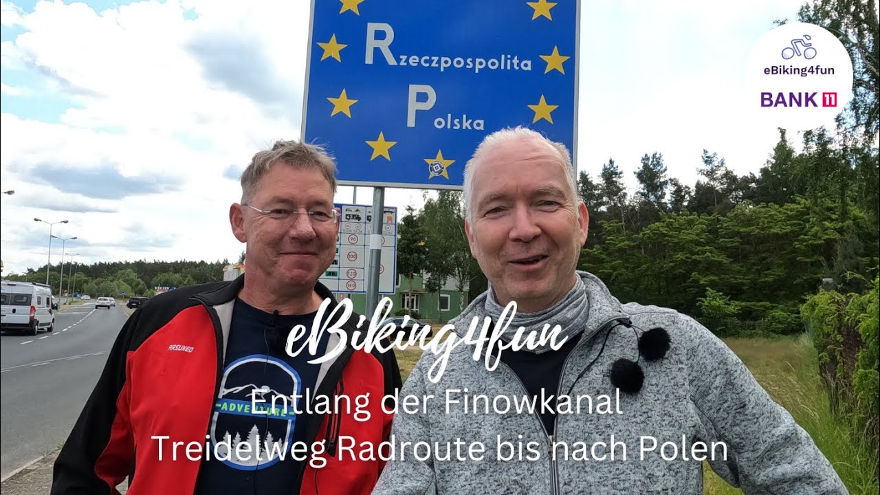 Entlang der Finowkanal Treidelweg Radroute bis nach Polen