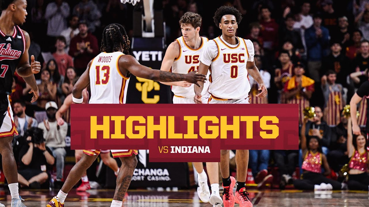 USC Men's Basketball vs Indiana Highlights | Trojans win 81-76