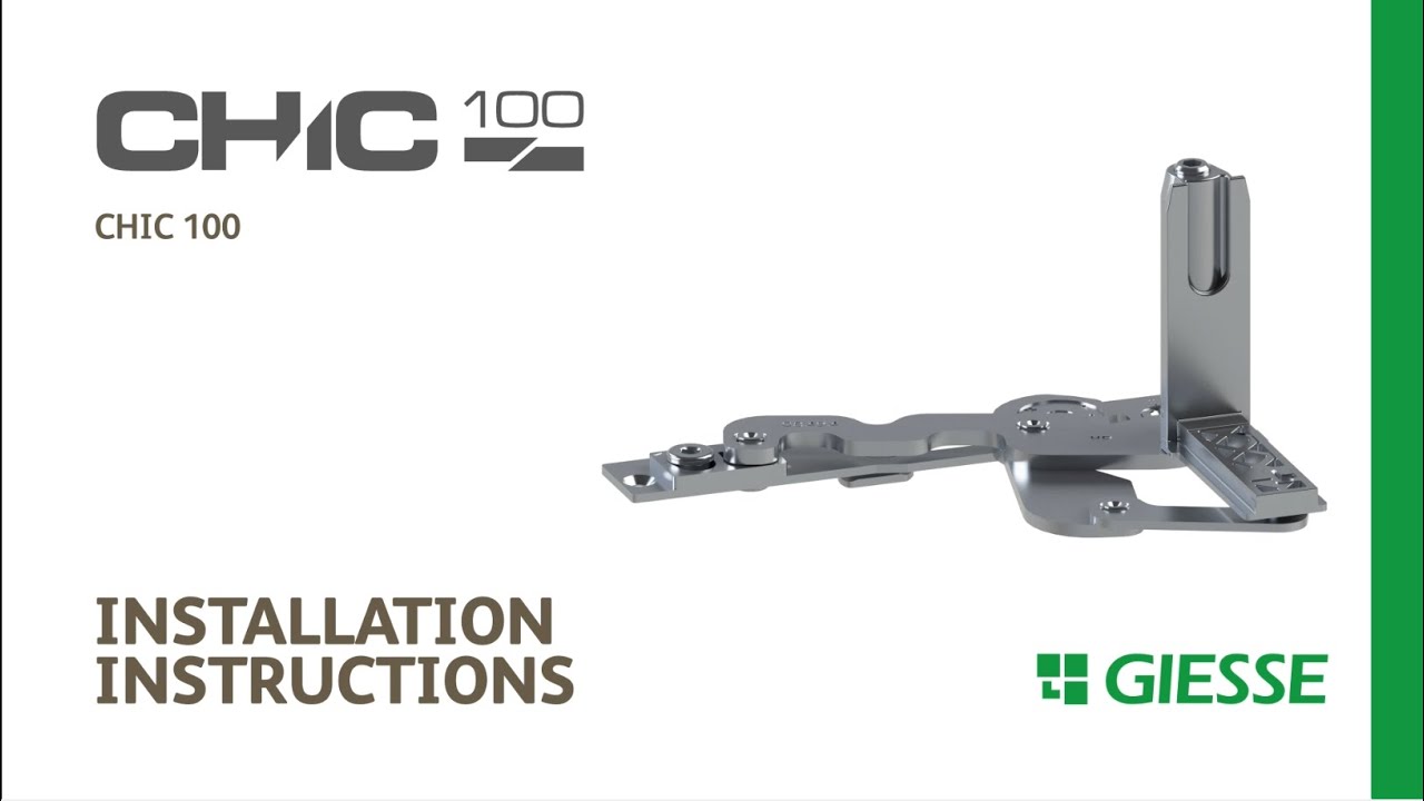 C.H.I.C. 100 tilt-and-turn concealed hinges for Euro Groove - Instructions | Giesse