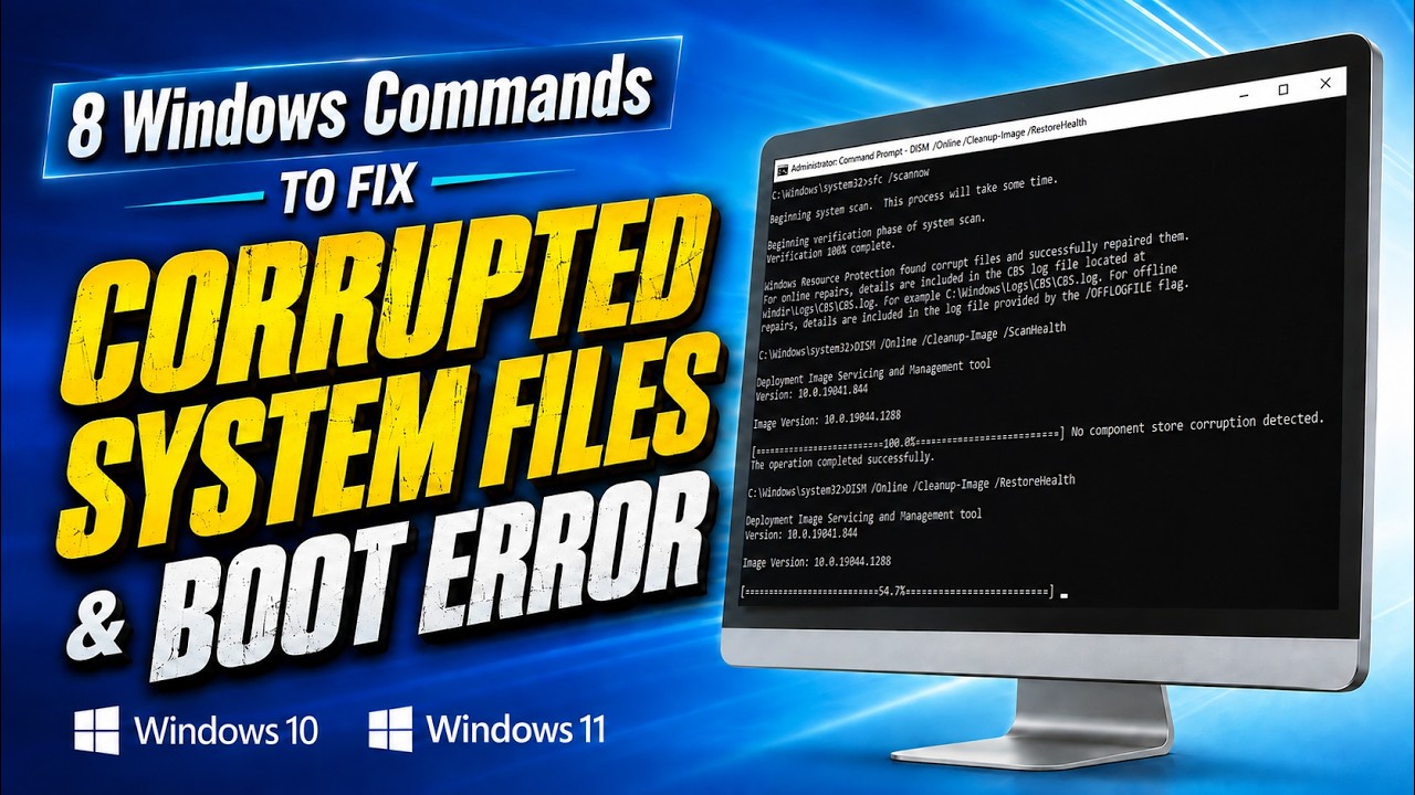 How to Fix Corrupted System Files & Boot Error with Windows Command-Line Tools