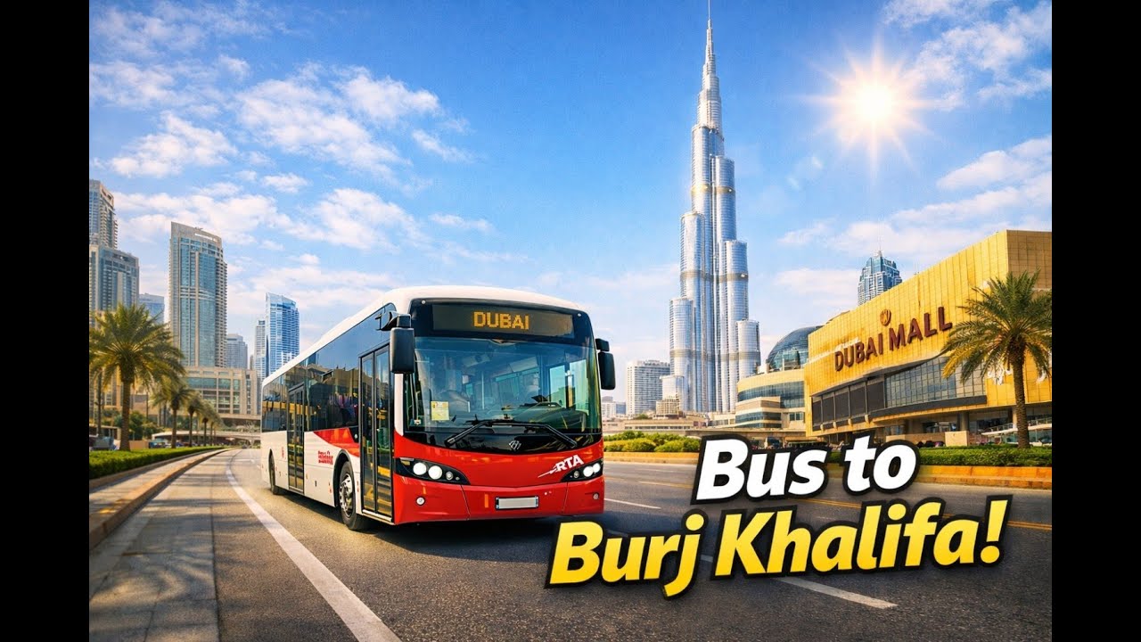 🚌 DUBAI MALL AND BURJ KHALIFA BY BUS! | Dubai Public Transport Guide 🏙️