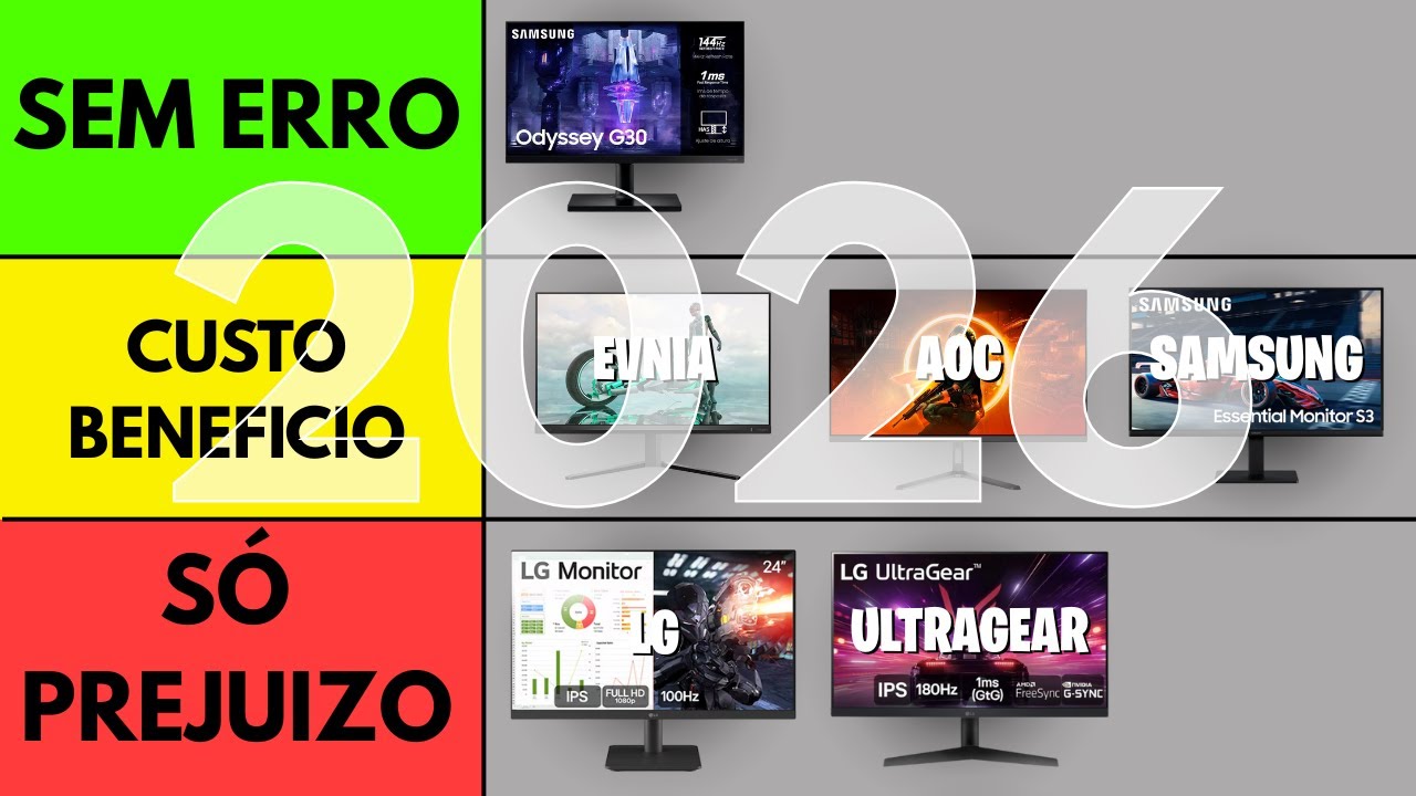 COMPRE ESSES MONITORES E NÃO PERCA DINHEIRO EM 2026 - ATÉ MIL REAIS FULL HD