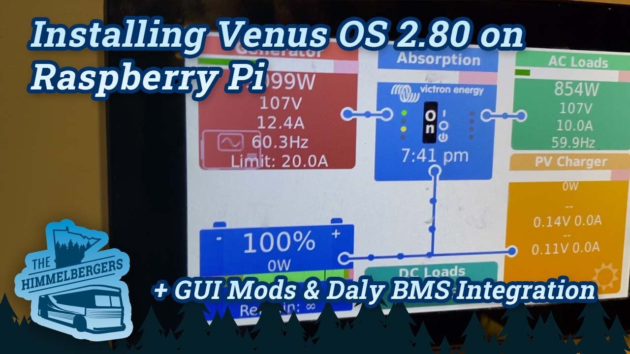 Easiest Victron Venus OS 2.80 Install on raspberry pi with Gui Mods and Daly Serial BMS Driver