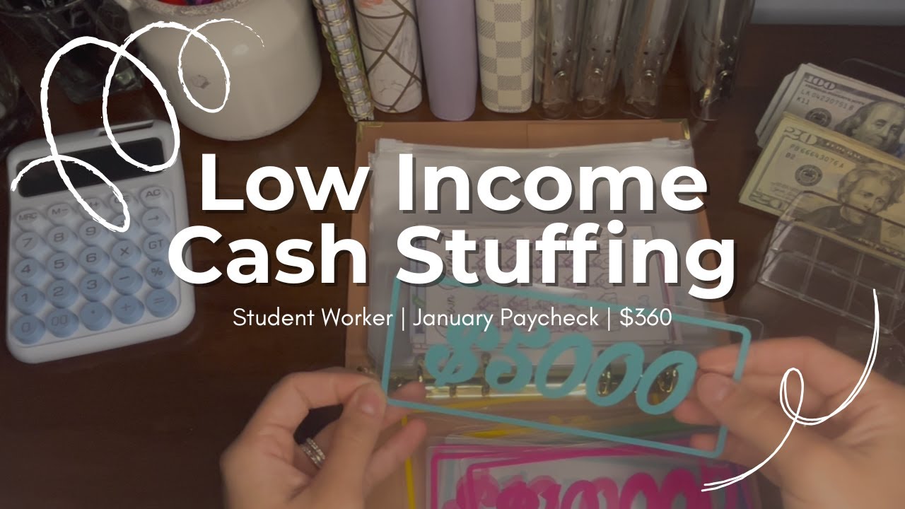 FIRST Student Paycheck of 2026 | Low Income Budget & Cash Stuffing🤍