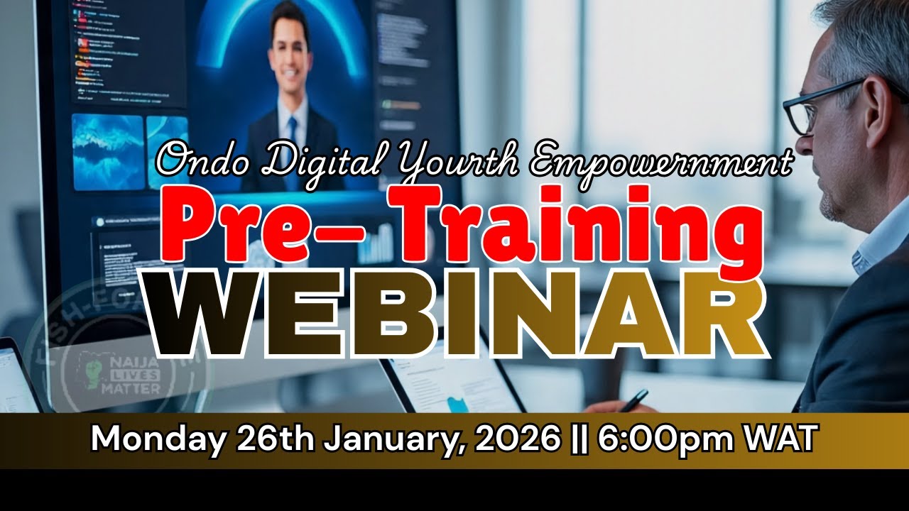 ONDO YOUTH EMPOWERMENT PRE-TRAINING WEBINAR
