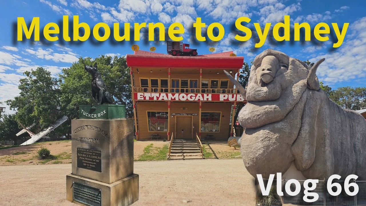 Hume Hwy Road Trip! Submarines, Big Merino & the Dog sits on the Tuckerbox & the scenic M1. Vlog 66