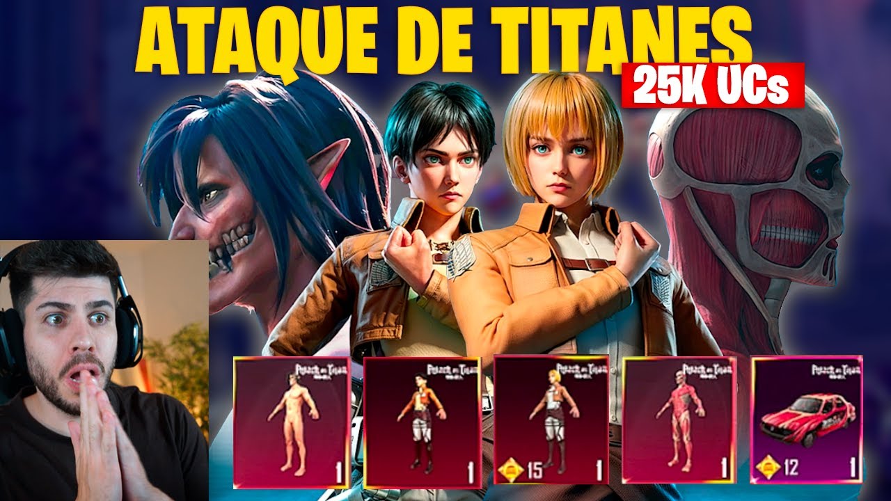 SACAMOS LAS SKIN de ATAQUE de TITANES en PUBG MOBILE