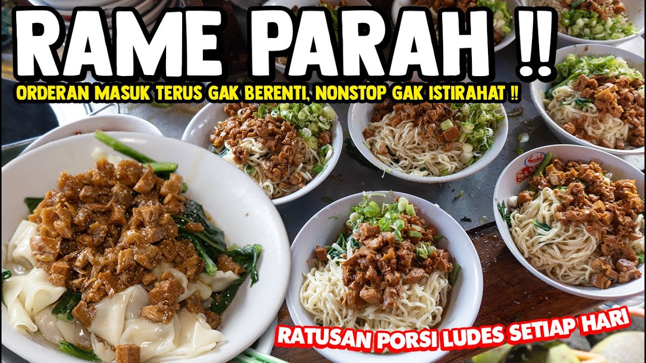 MIE AYAM PALING RAME DI CINERE JUALAN DARI TAHUN 90AN !!