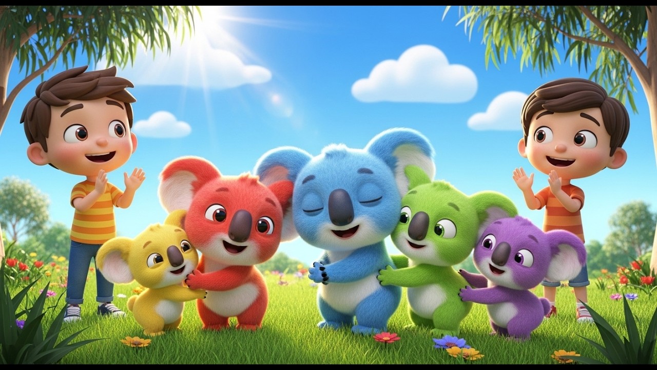 Five Little Baby Koalas Hug Hug Hug | Sweet Animal Song & Nursery Rhymes