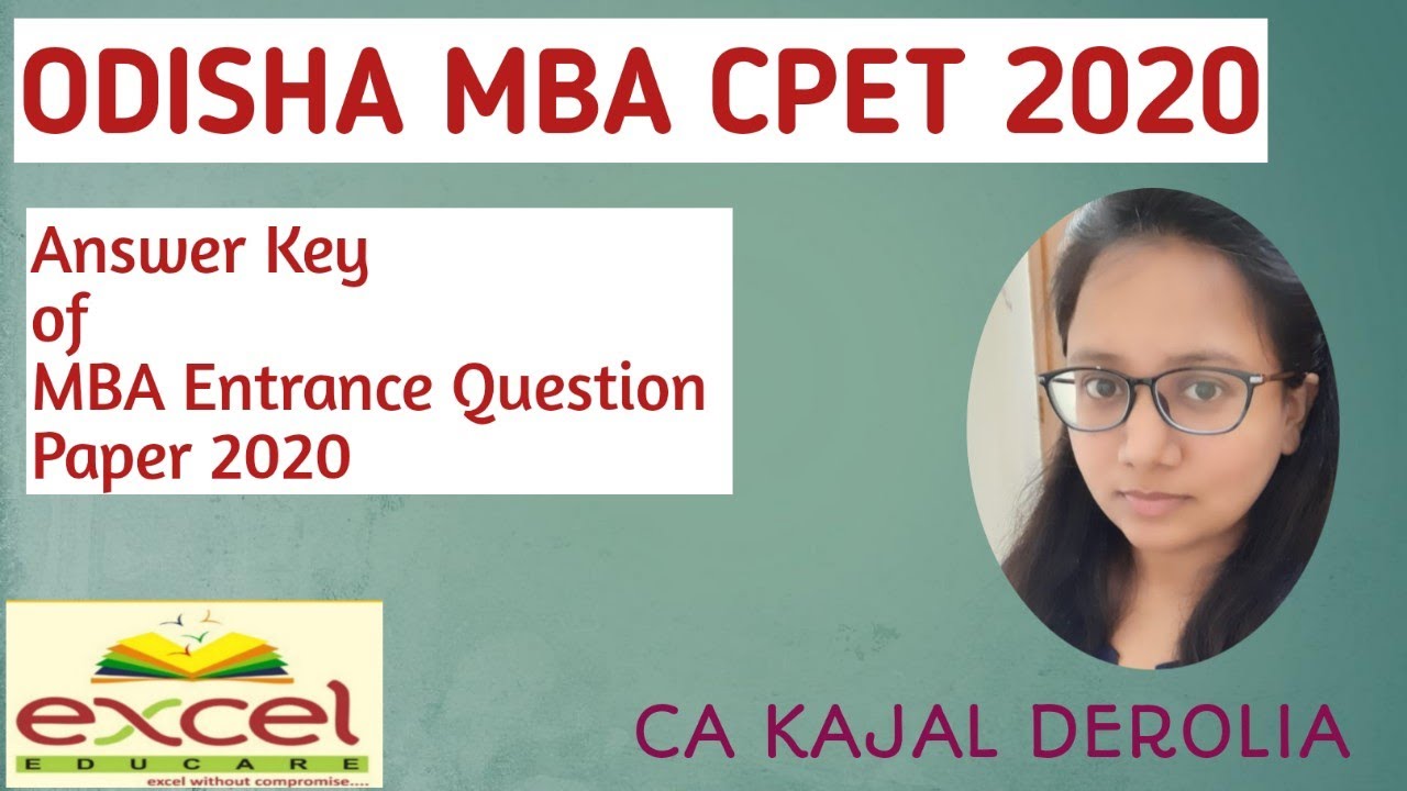 #1 ODISHA MBA CPET 2020 | Answer Key of Mba Entrance Question Paper 2020| Part 1| Q.No 1 to 34 |
