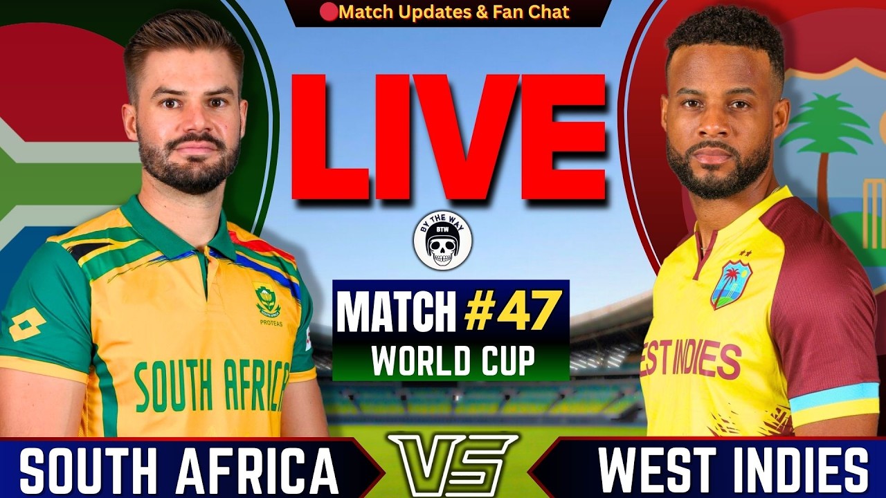 🔴Live: South Africa vs West Indies, 47th Match T20 | Live Cricket match Today | SA vs WI | Shahid