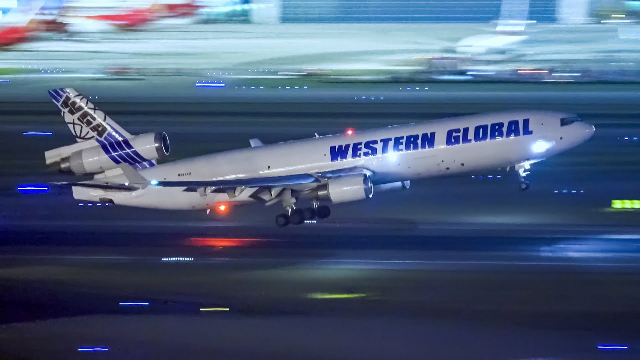 很久没见的麦道11三缸机它又来啦！这年头看到麦道不容易啊 Western Global Airlines MD11F Shenzhen Airport  China