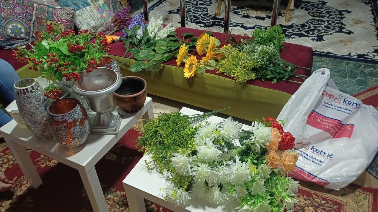 أروع اعمال يدويه تزين منزلي بالورد الصناعي How to make | Amazing Home Decor Ideas