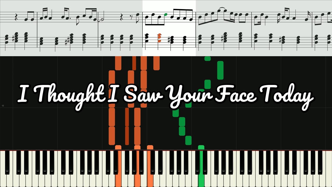 I Thought I Saw Your Face Today | She & Him | Piano Tutorial With Sheet