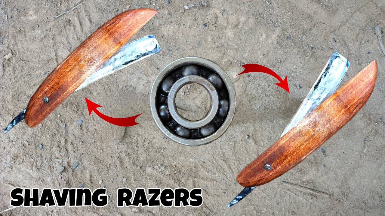  Making shaving  razer  by heating and coating the bearings. Hand made 