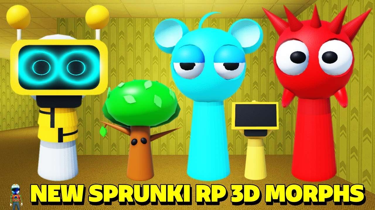 [Обновлено] Как получить 5 новых морфов и значков Sprunki в Sprunki RP 3D Morphs - RoBlox