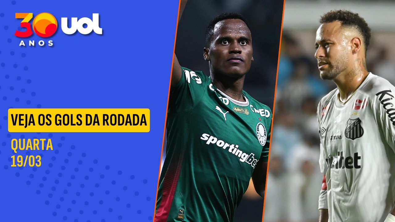 PALMEIRAS L&Iacute;DER E SANTOS EM CRISE: VEJA TODOS OS GOLS DA 7&ordf; RODADA DO BRASILEIR&Atilde;O NESTA QUARTA (19)