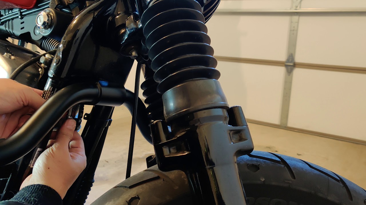 Crash Guard Installation on a Harley
