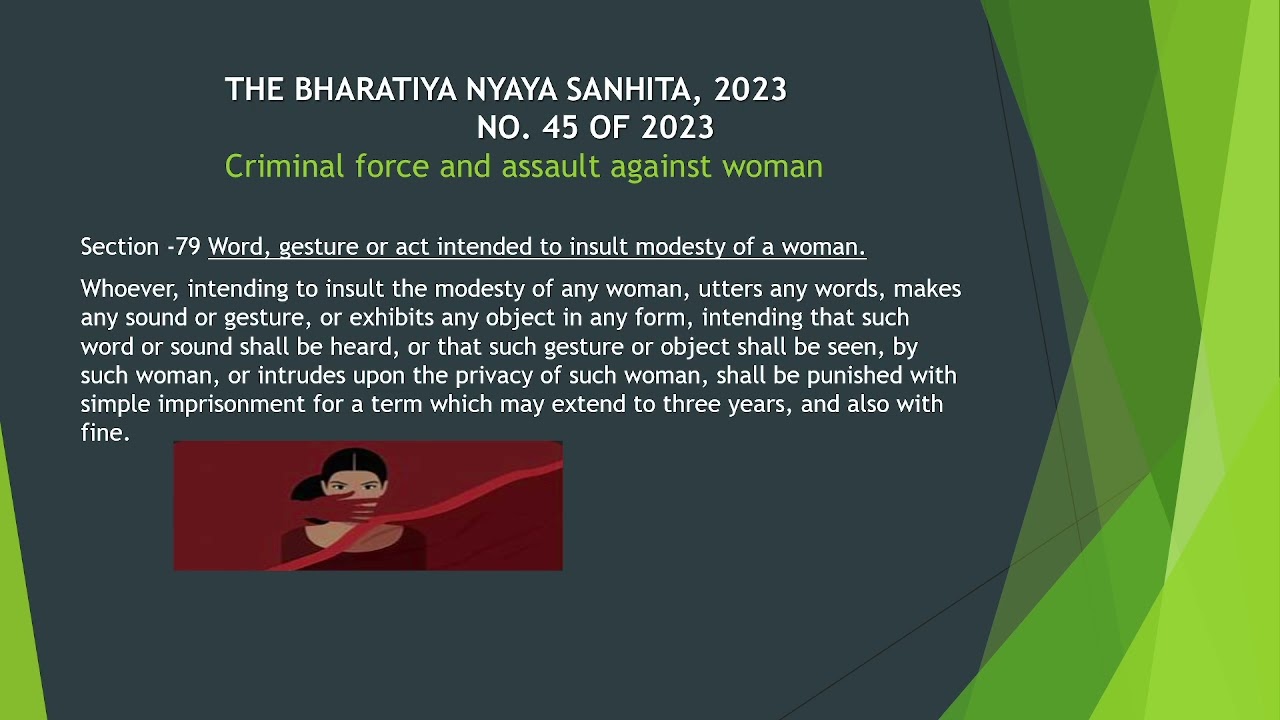 SECTION  79 BNS 2023 ( THE BHARATIYA NYAYA SANHITA, 2023 )