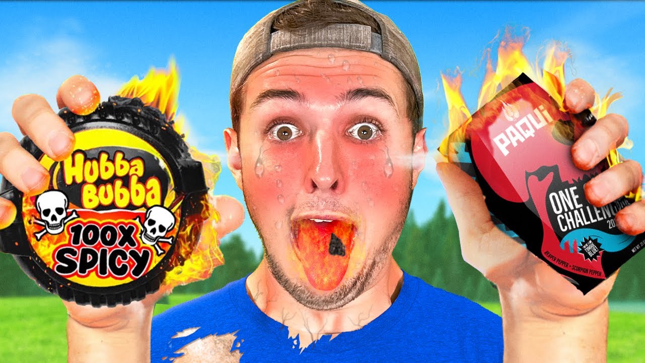 Don't Eat the World's HOTTEST FOODS! (Chip, Bubblegum, Hot Sauce & More)