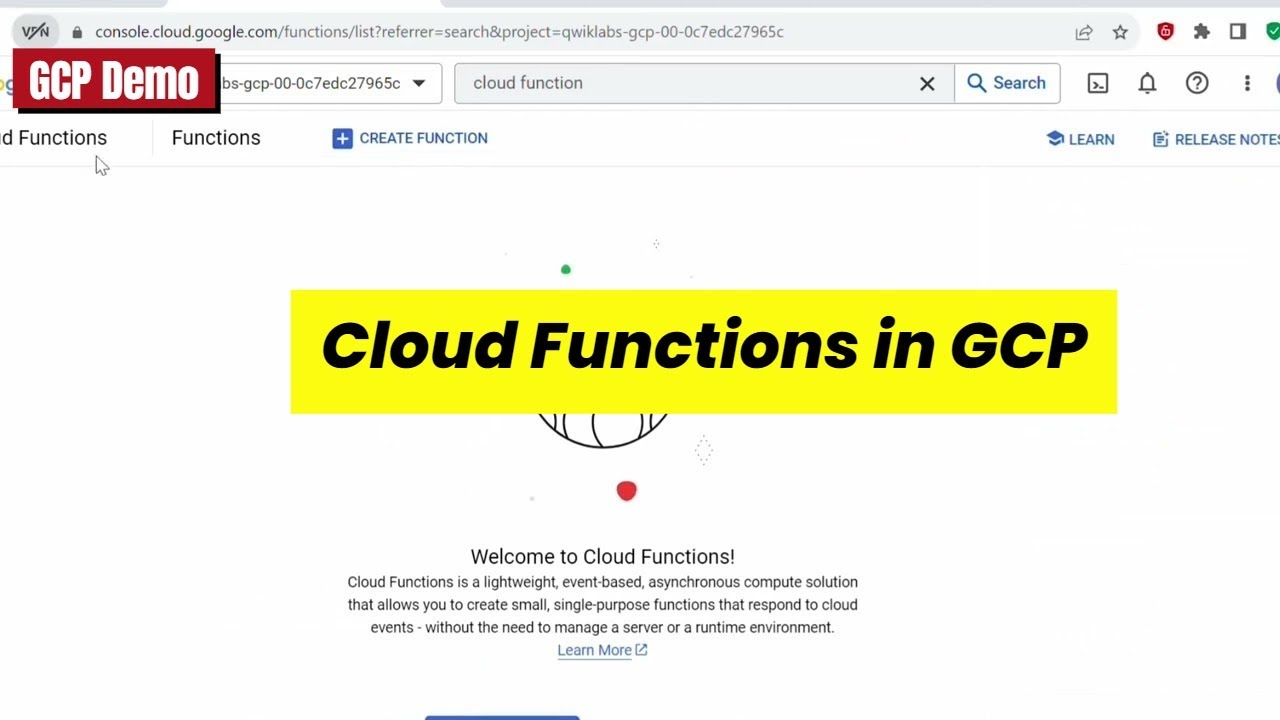 Как создать облачную функцию из консоли &mdash; GCP QwikLab с пояснениями