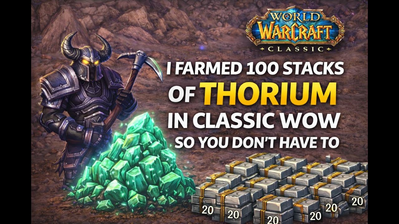 I Farmed 100 Stacks Of Thorium In Classic WoW So YOU Don't Have To.