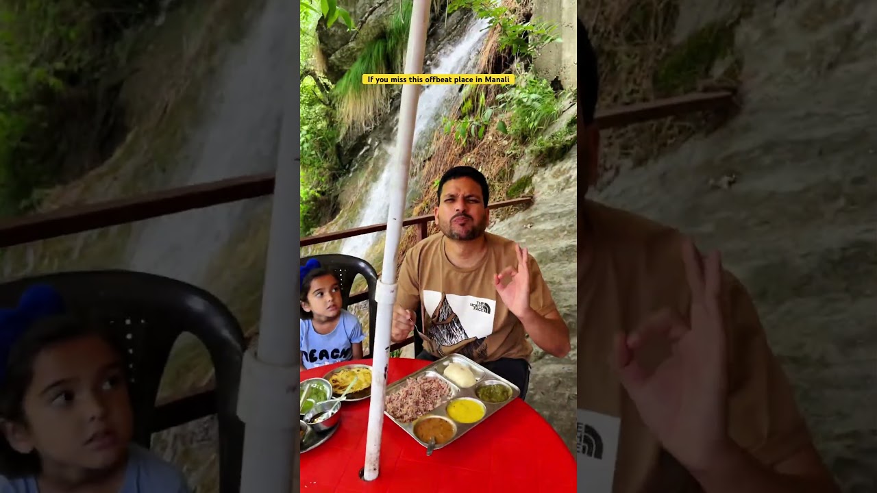 Jana Waterfall Manali shorts | Manali famous food | Jana Waterfall Sunny Deol #manali