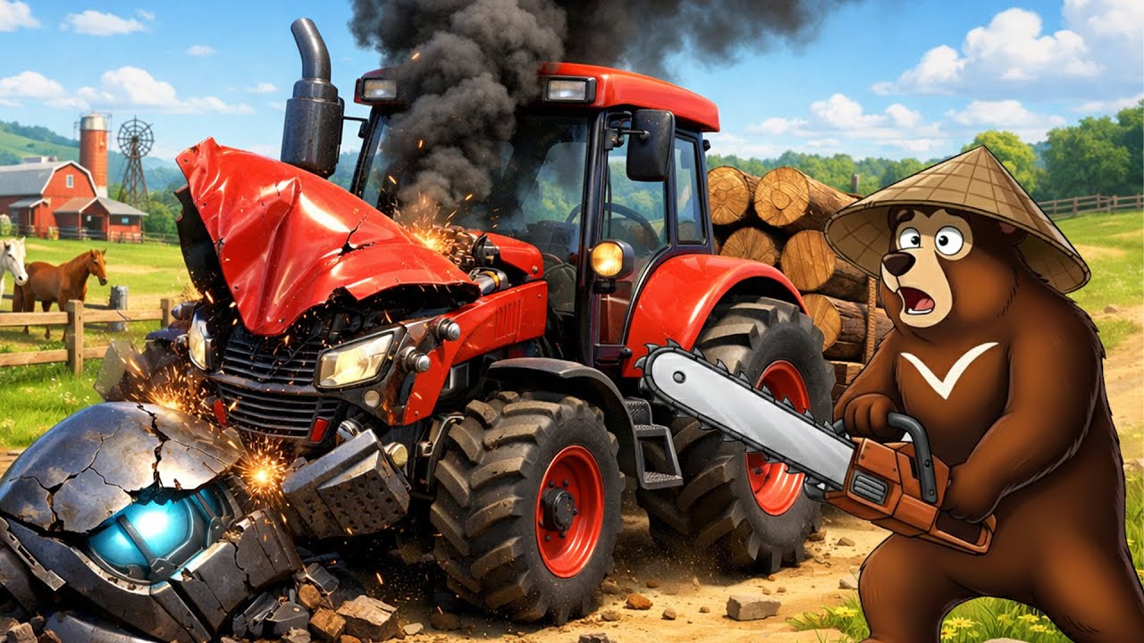 Logging Tractor Breakdown | Bear Faces a Major Farm Machinery Failure 🐻🚜 | The Bear's Garage