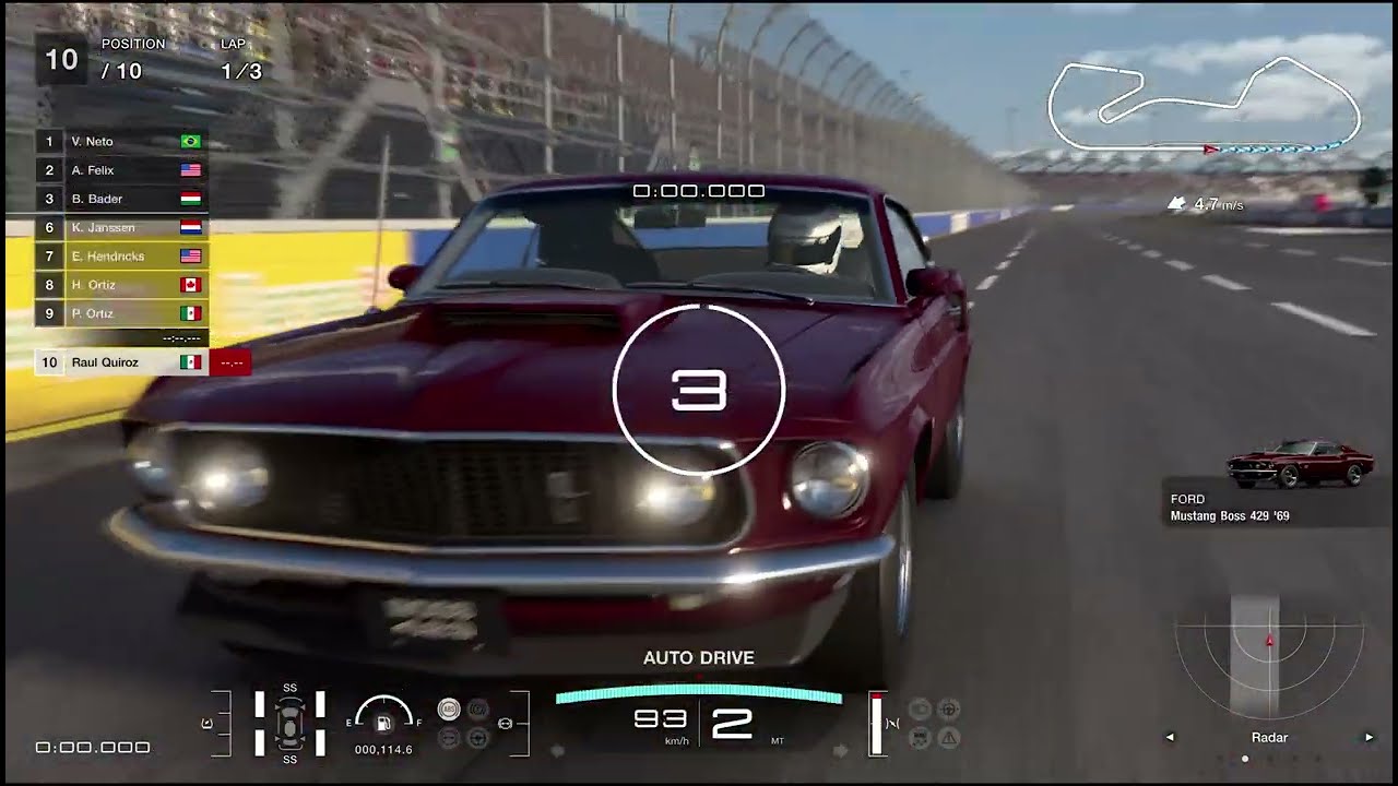Gran Turismo&reg; 7 American Sunday Cup 600 | Blue Moon Bay Speedway (Mustang Boss  PP569) Hard