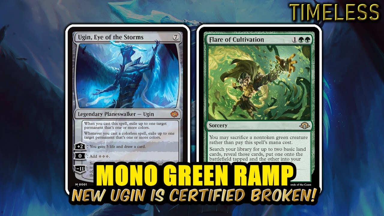 New UGIN is TOO POWERFUL! Mono Green Ramp | Timeless BO3 | MTG Arena