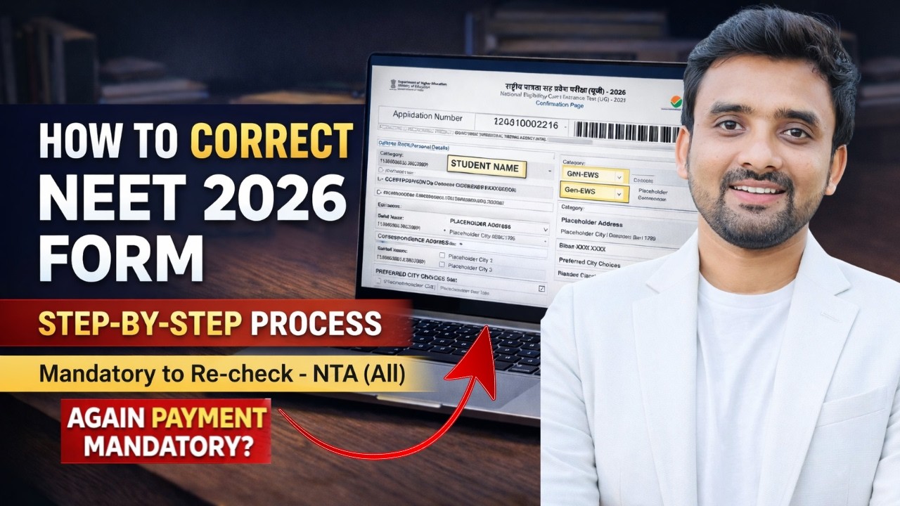 How to Correct NEET 2026 Application Form 🔥| Correction Window Process | Mandatory for All Students