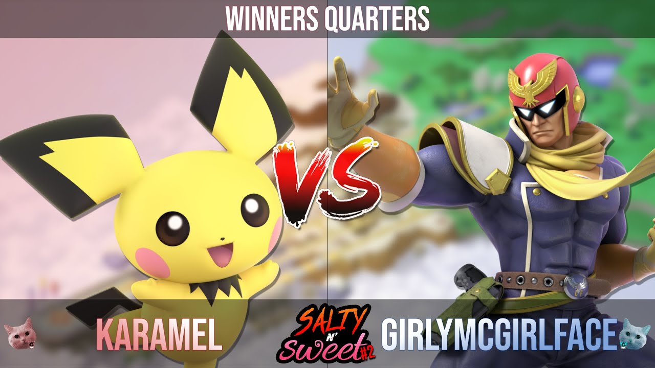 SaltySweet # 02 | Karamel (Pichu) vs GirlyMcGirlFace (Captain Falcon) | Winners Quarters | SSBU