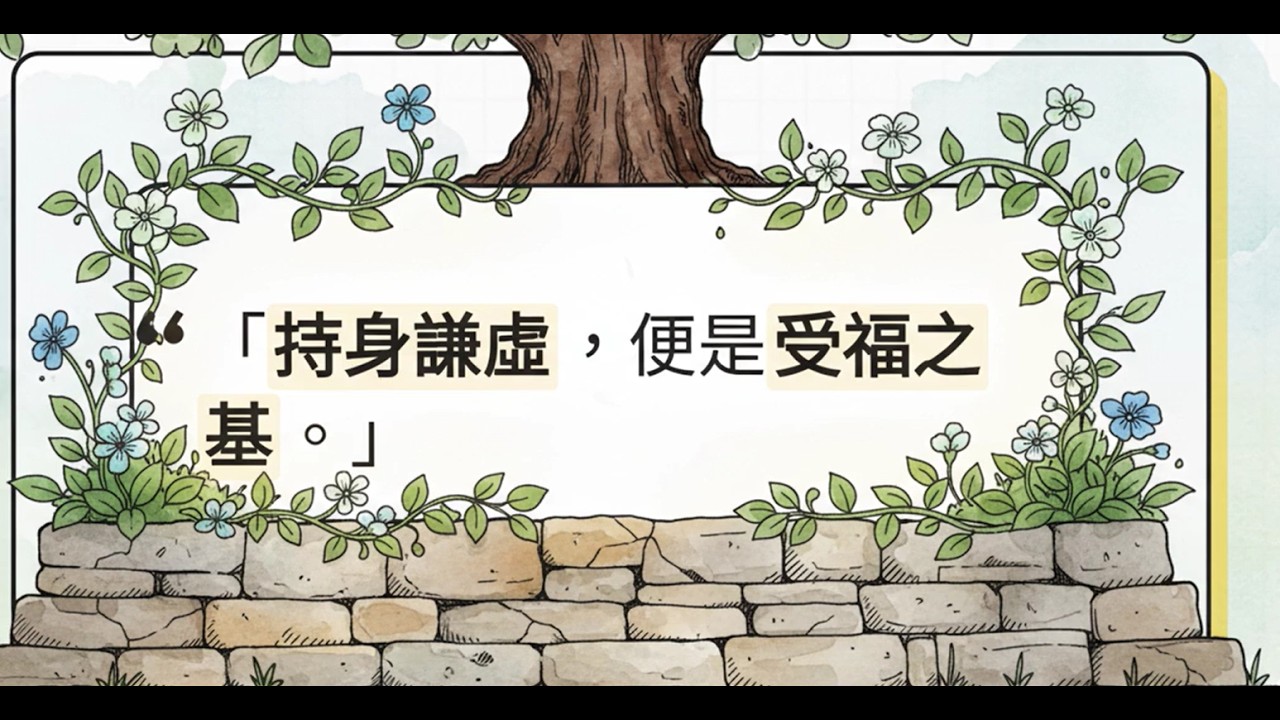 《了凡四訓》第四篇謙德的力量🙂.
