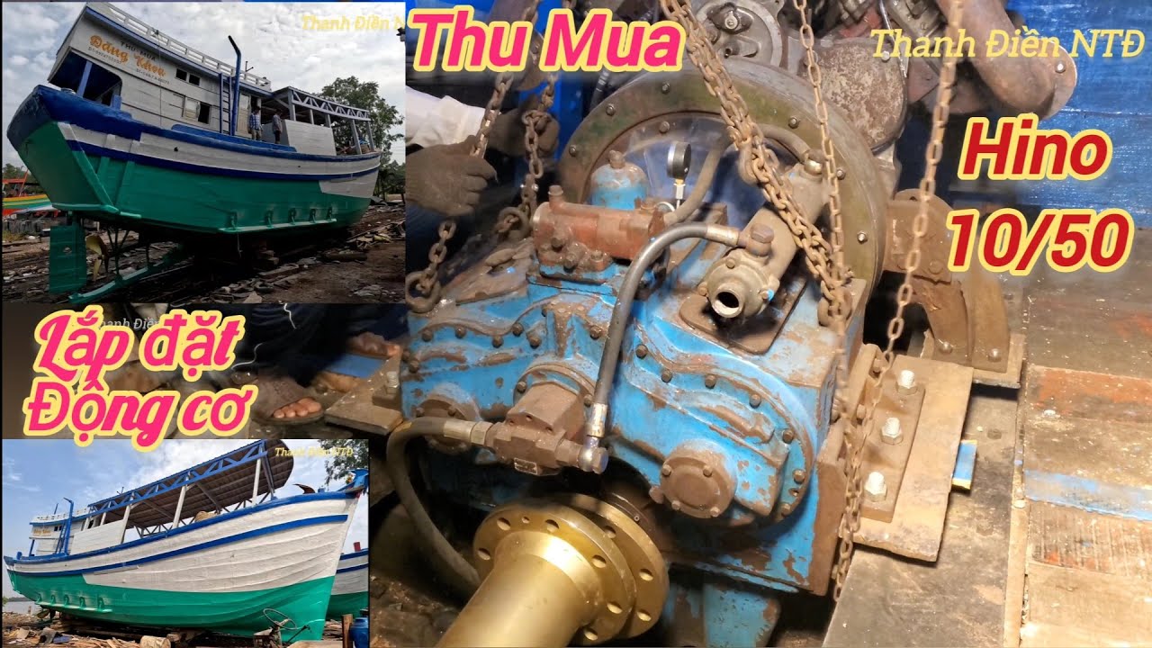 Thợ đóng tàu và lắp đặt nền tảng động cơ Hino10/50 và cái kết