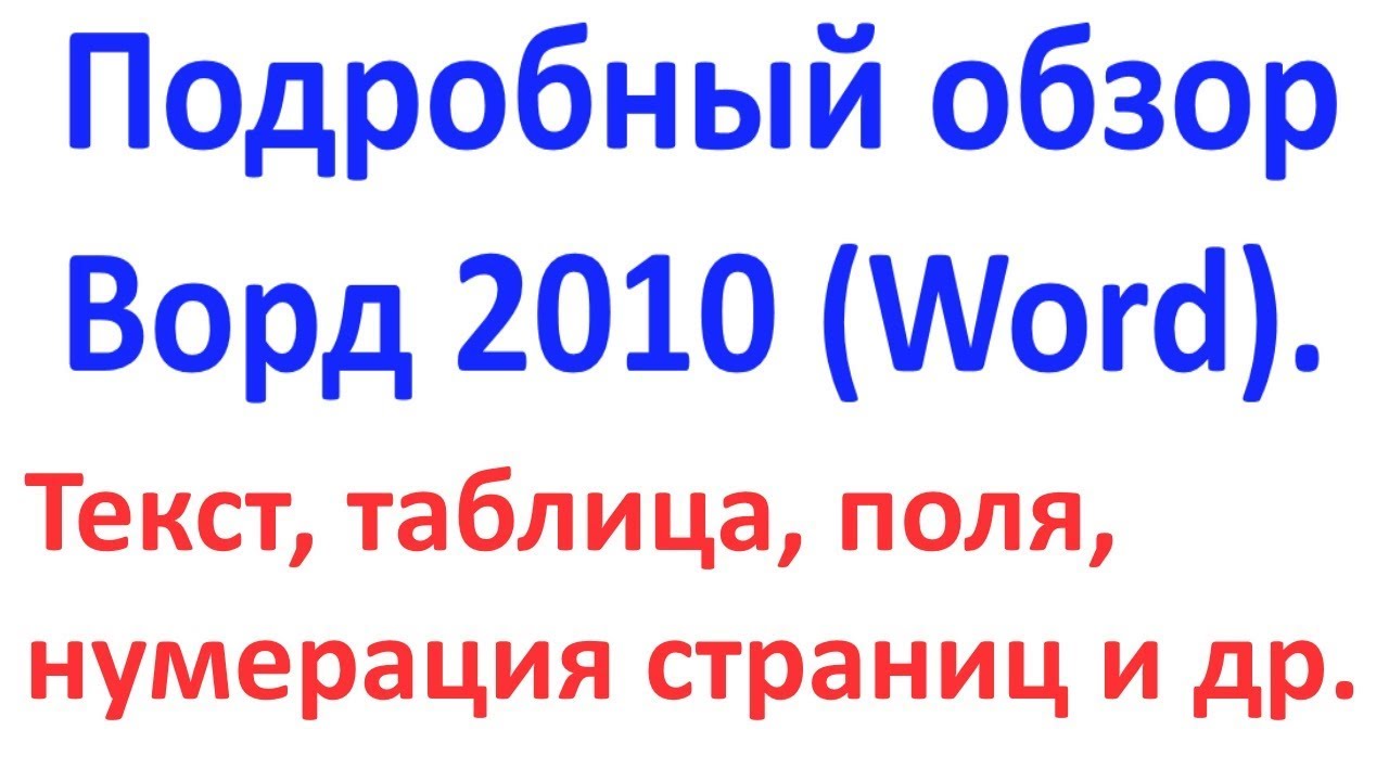 Изучаем Ворд Word