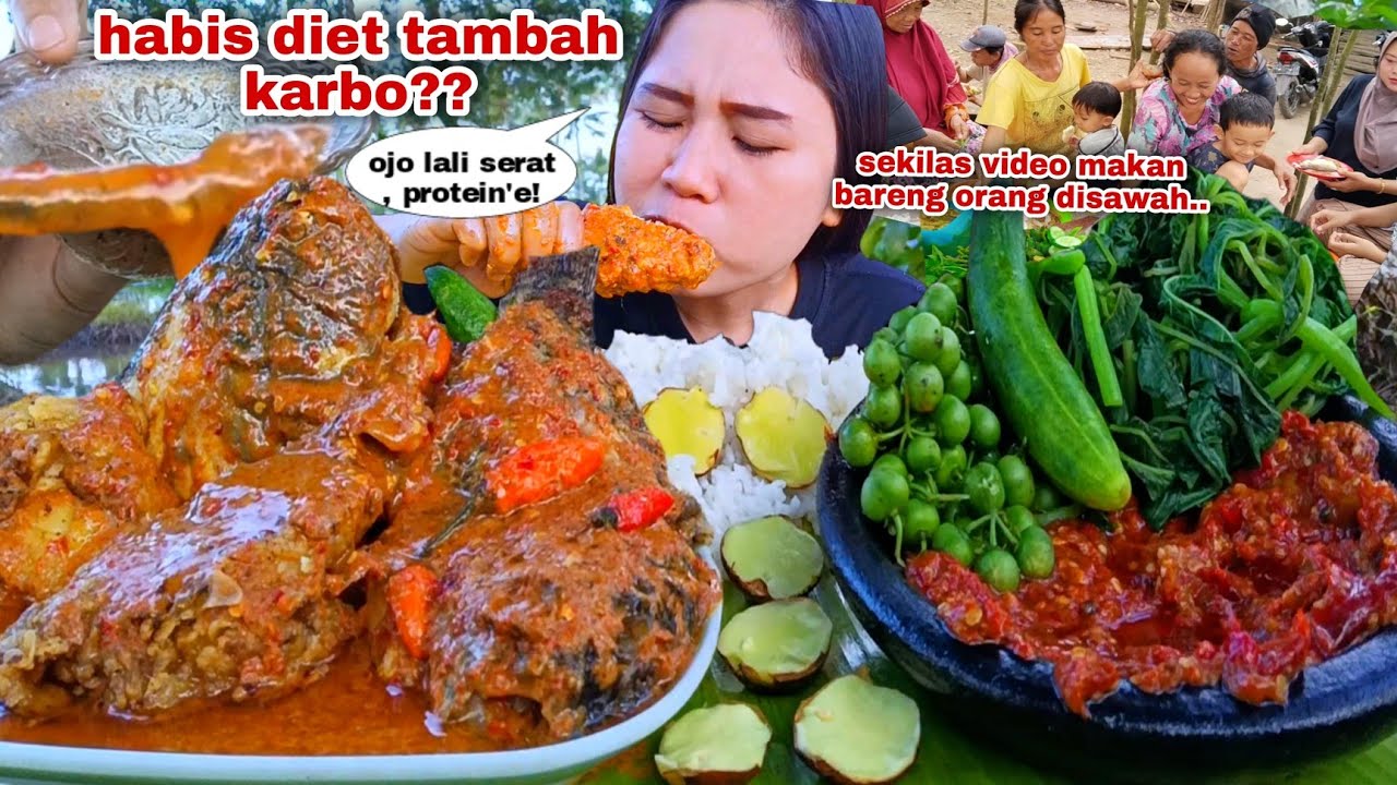 NAMBAH SAMPE KEHABISAN NASI⁉️ GULAI PEDAS MUJAER AYAM CRISPY LALAPAN JENGKOL MENTAH SAMBAL TERASI