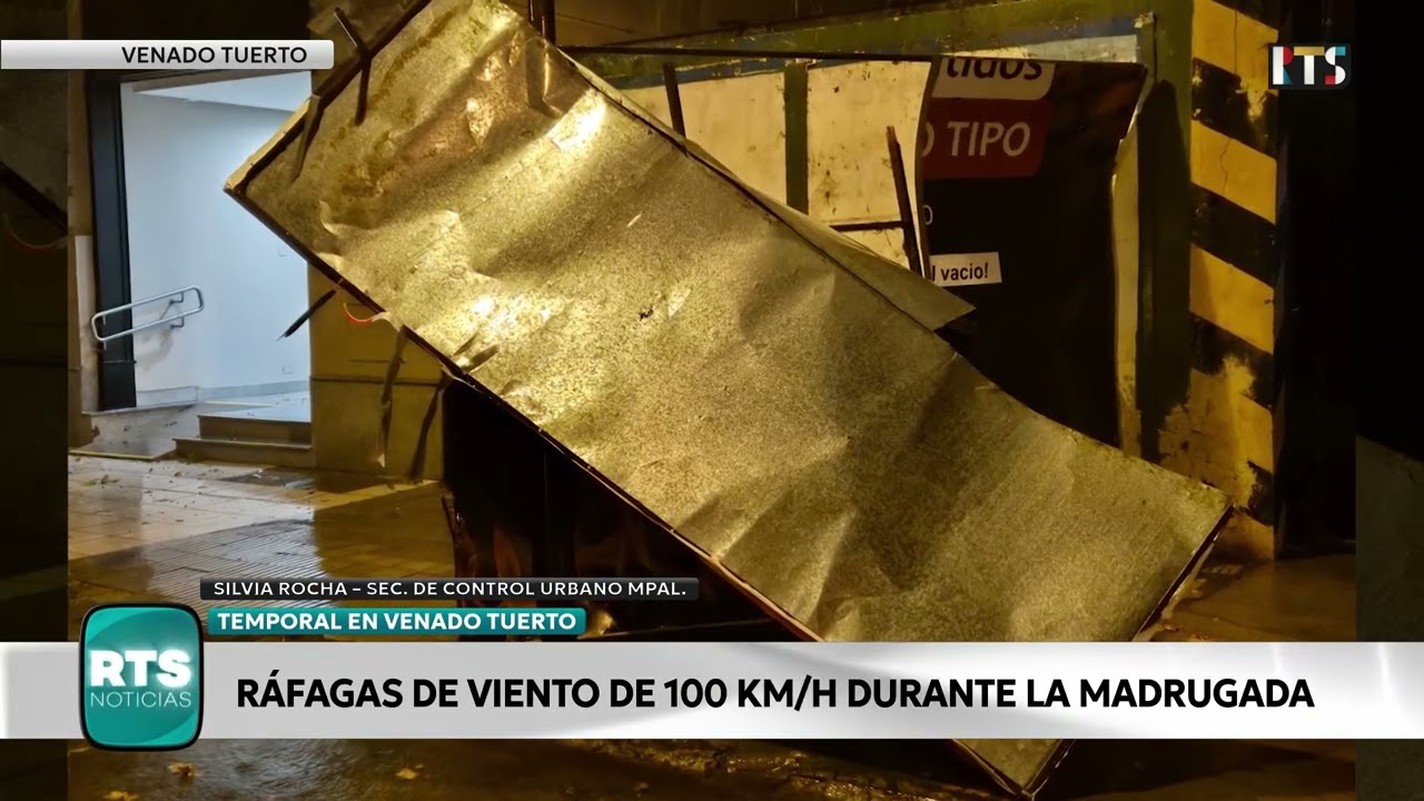 TEMPORAL EN VENADO TUERTO: MÁS DE 60 RECLAMOS Y DOS VOLADURAS DE TECHOS | No hubo evacuados