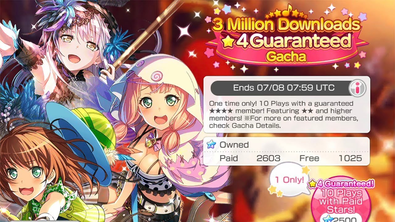 Bang Dream 3 Million DL 4 Star Guaranteed Gacha