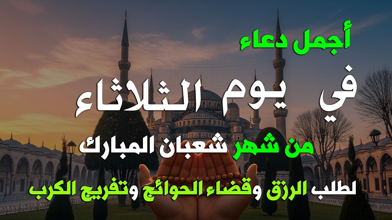 دعاء فى يوم السبت المستجاب دعاء يوم 19  من شهر شعبان للرزق والشفاء العاجل وقضاء الحوائج 🤲(4k)