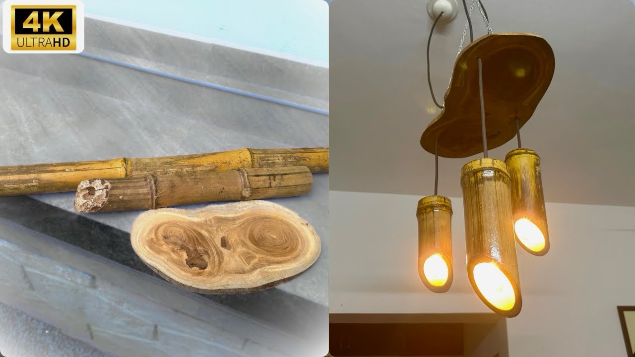 Waste Bamboo turn to a Beautiful Chandelier Light||Bamboo Light@BrilliantCraftMedia