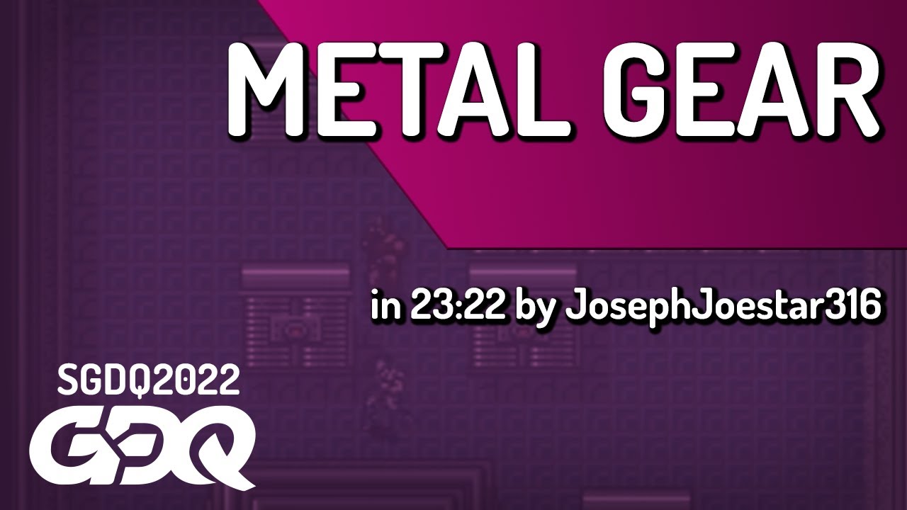 Metal Gear by JosephJoestar316 in 23:22 - Summer Games Done Quick 2022