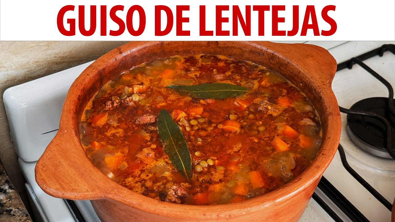 Cómo hacer Guiso de Lentejas con Chorizo y Panceta en olla de barro