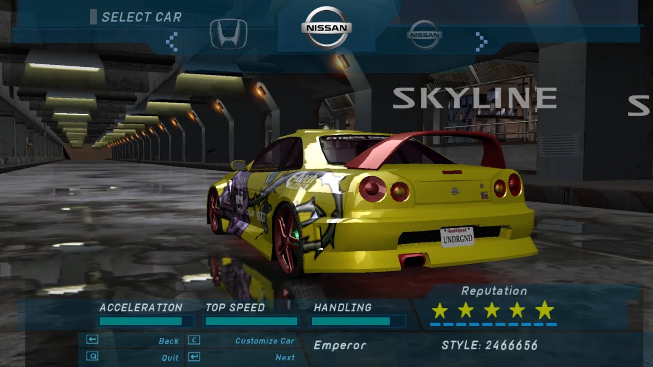 NFS Underground Definitive Edition | Nissan Skyline GT-R | Customization and Gameplay